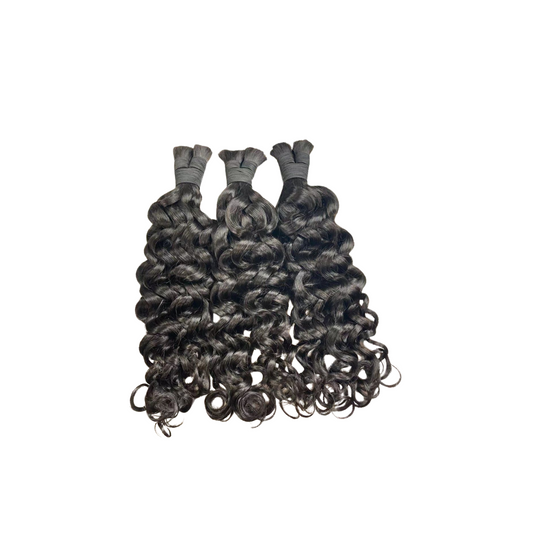 Deep Curly-Bulk Human braiding hair